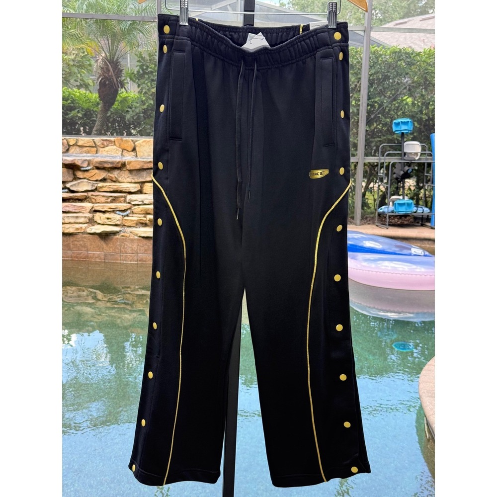 Nike Sportswear Loose Fit Snap Track Pants IQ1228-010 Size Medium